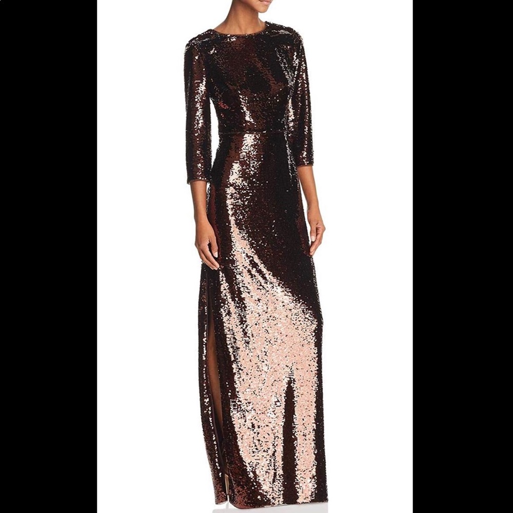 ❗️sale❗️AIDAN MATTOX BRONZE SEQUIN GOWN - NWT